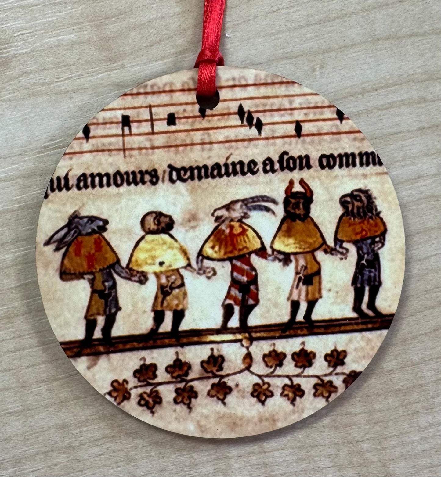 Medieval Mummers Tree Decorations - Double sided