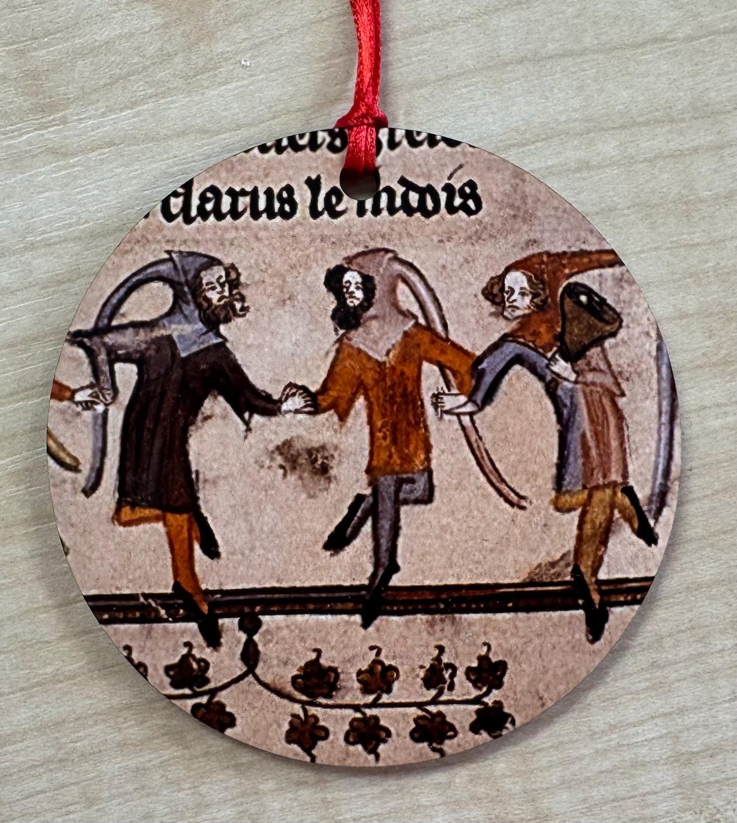 Medieval Mummers Tree Decorations - Double sided