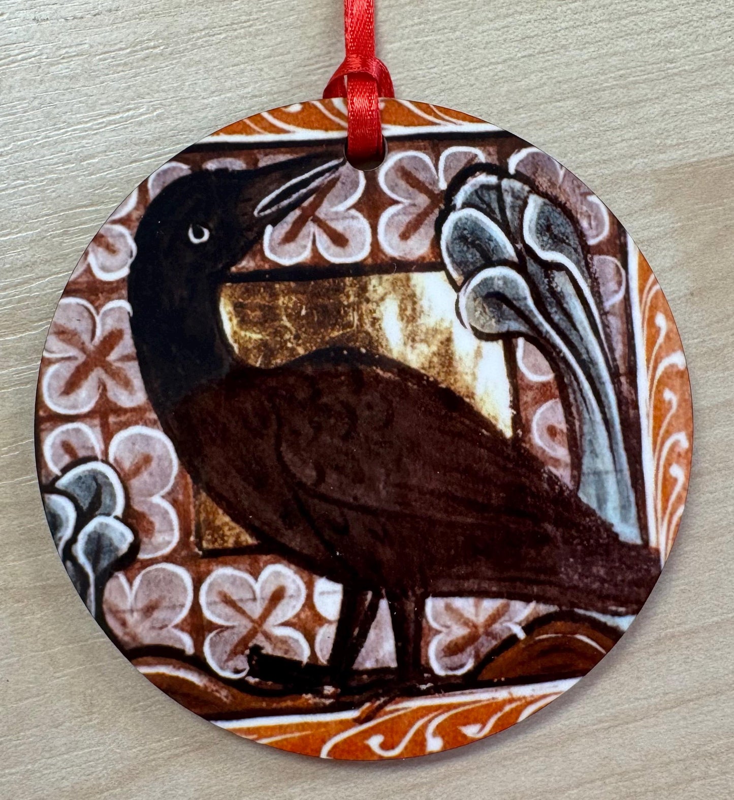 Medieval Crow Tree Decorations - Double sided