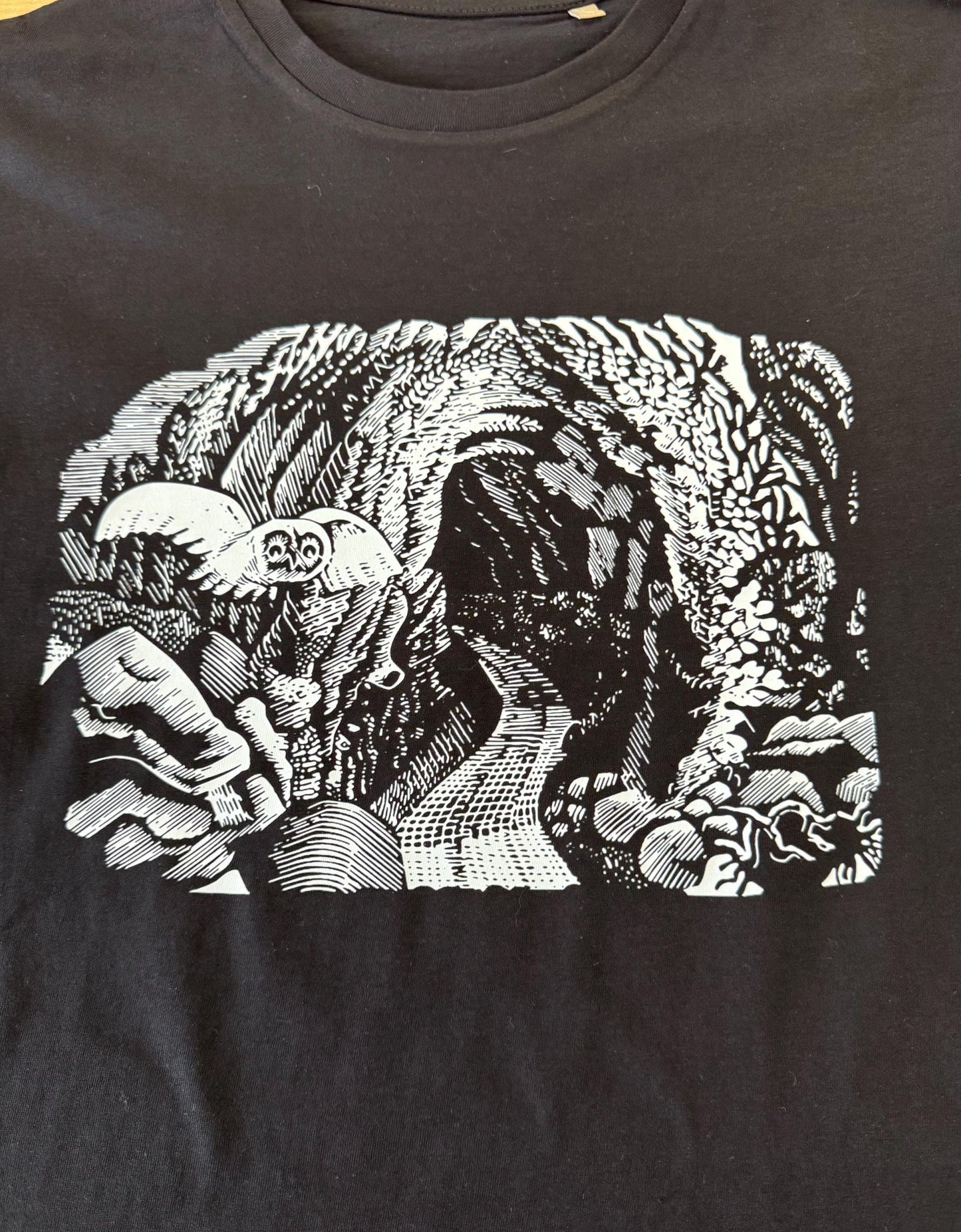 UNISEX T Shirt - Eric Ravilious - Owl on a Rocky Lane