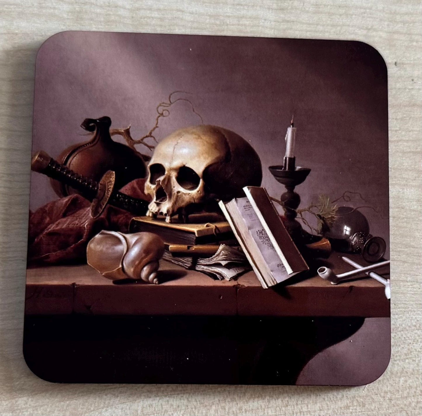 Memento Mori coasters - set of 4