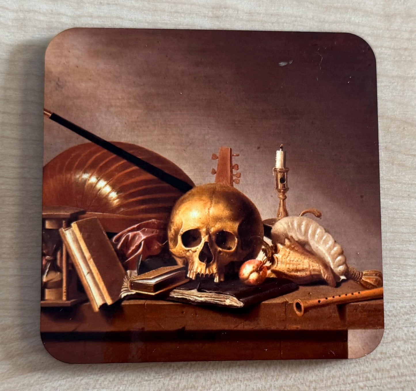 Memento Mori coasters - set of 4