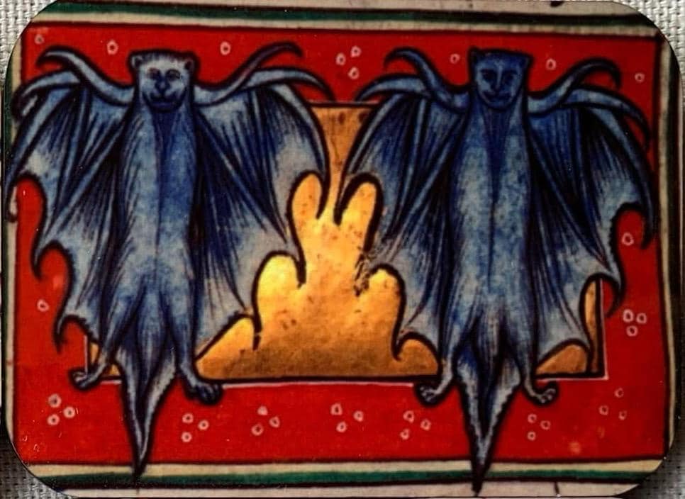 Medieval Bat Fridge Magnets