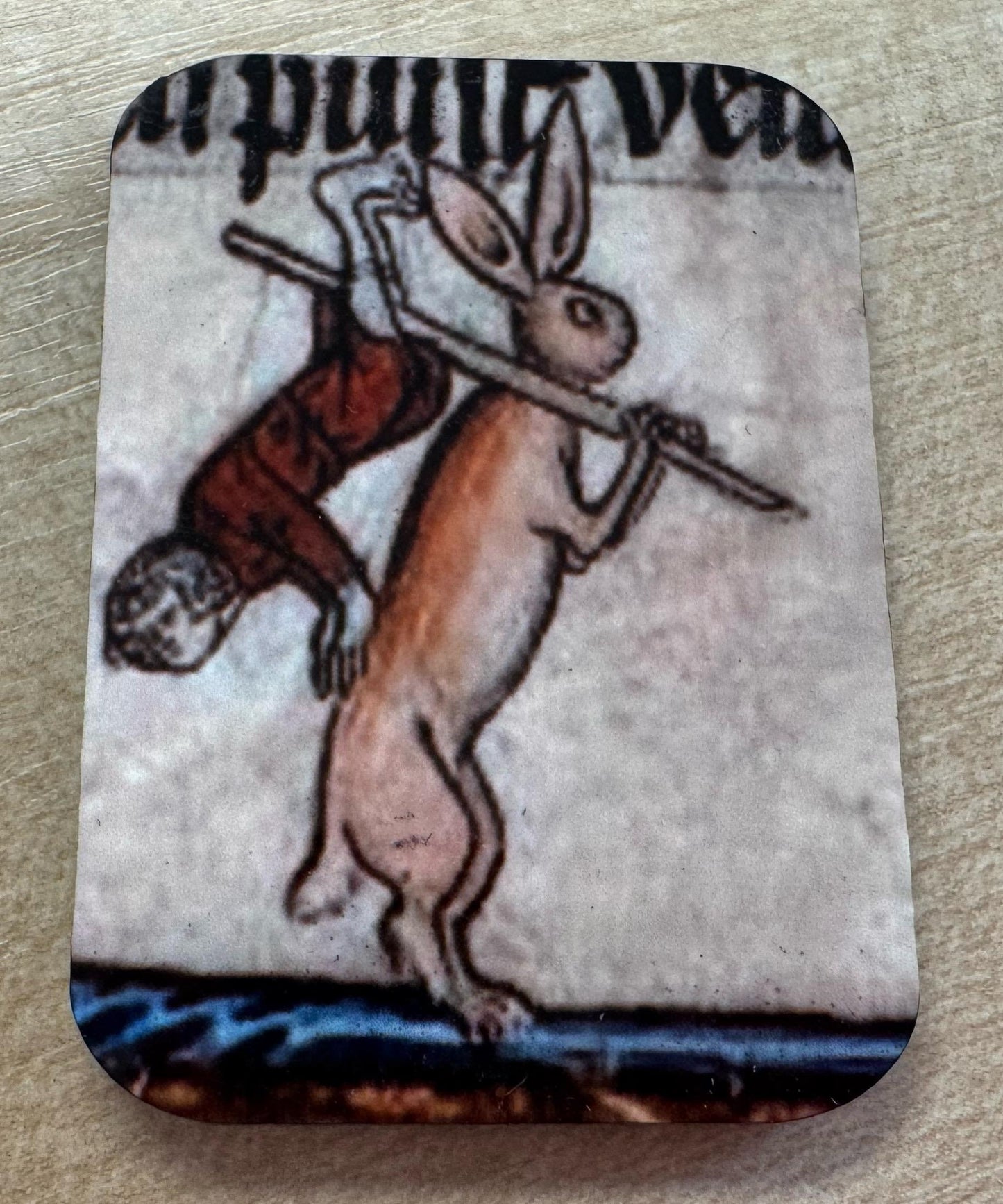 Medieval Murder Rabbit Fridge Magnets