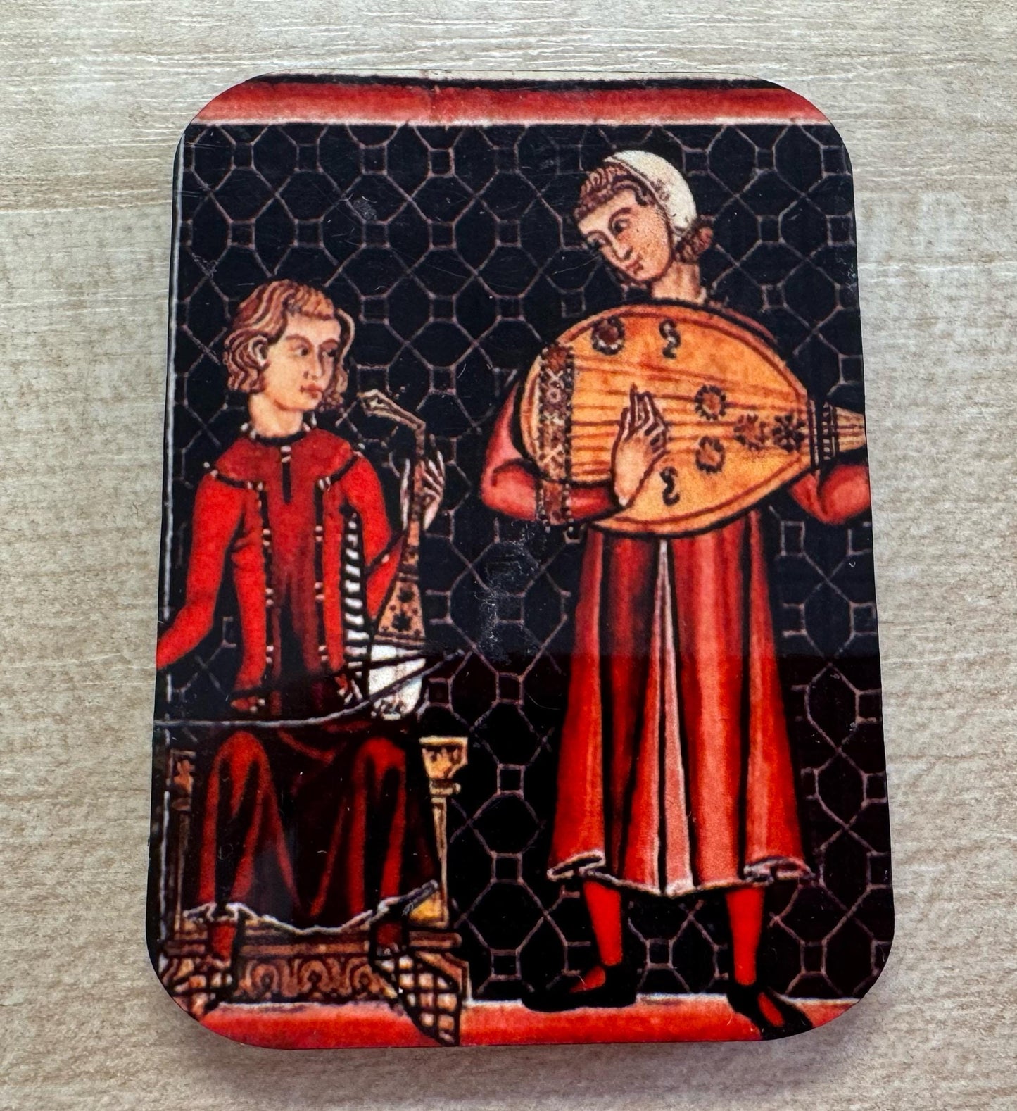Medieval Minstrel Fridge Magnets - set of 4