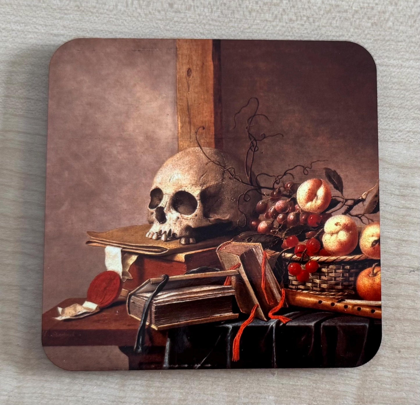 Memento Mori coasters - set of 4
