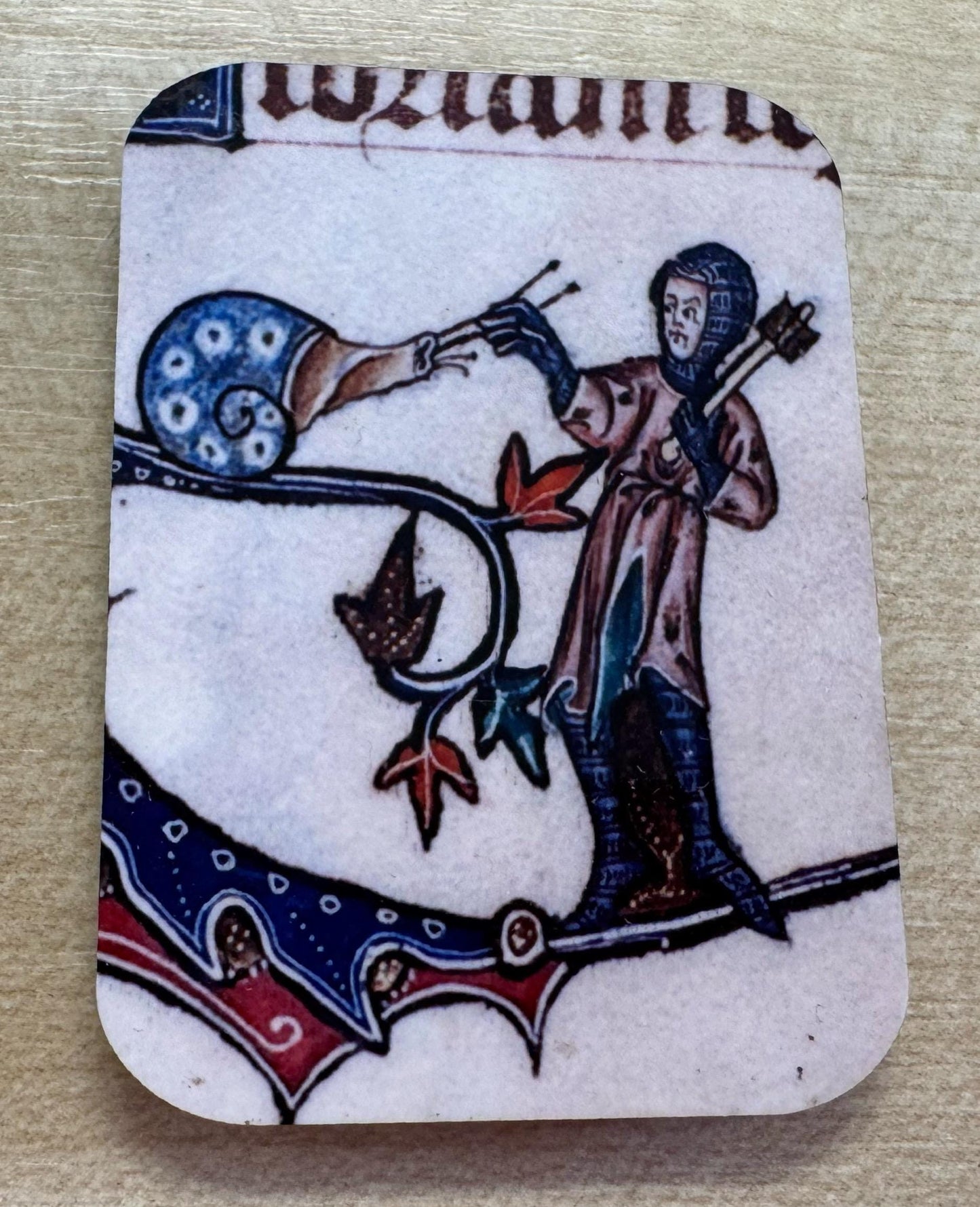Medieval Knight vs Snail Fridge Magnets - set of 4