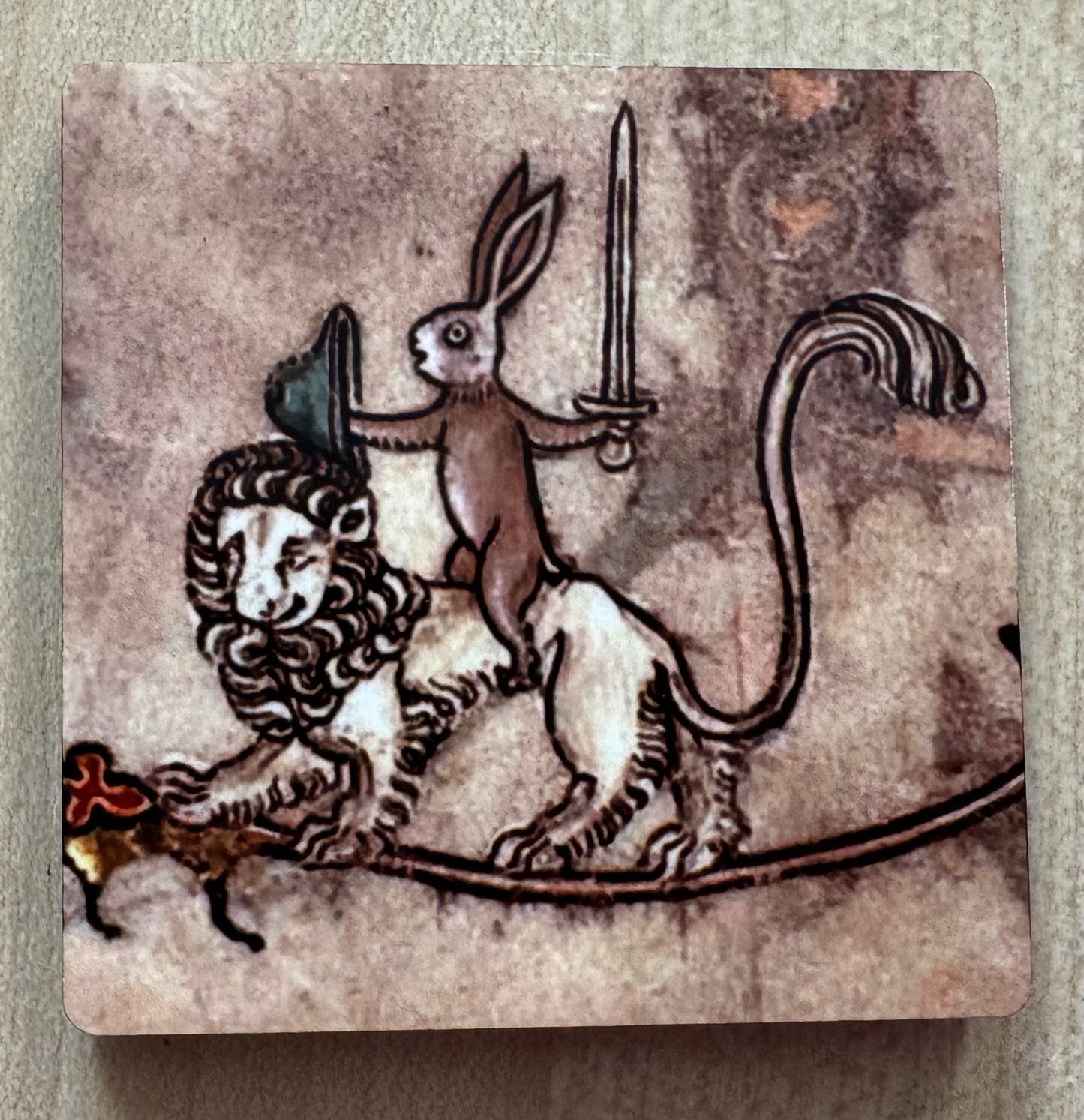 Medieval battle bunny/rabbit magnets
