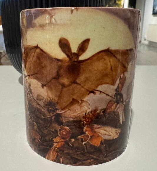Bat and Fairy Mug by John Anster Fitzgerald