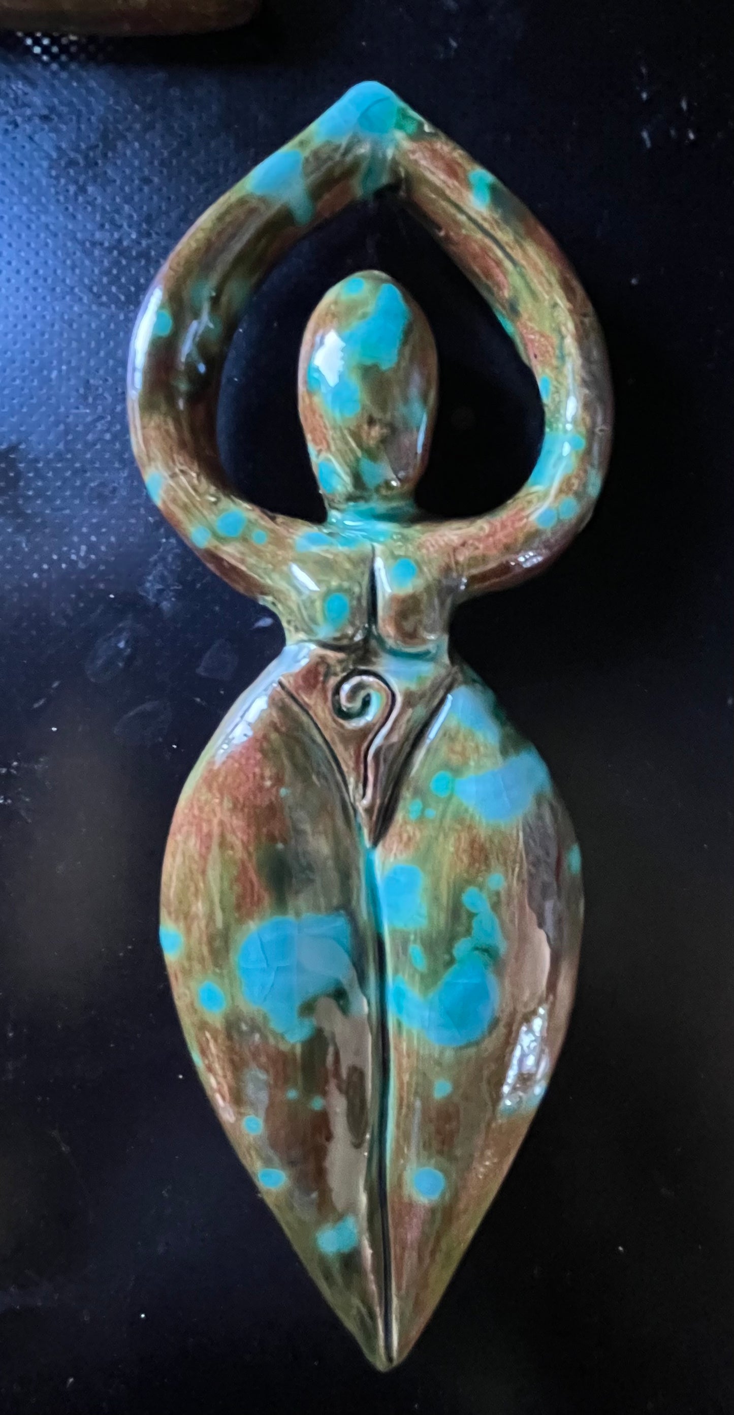 Goddess Wall Plaque -  Forest glaze
