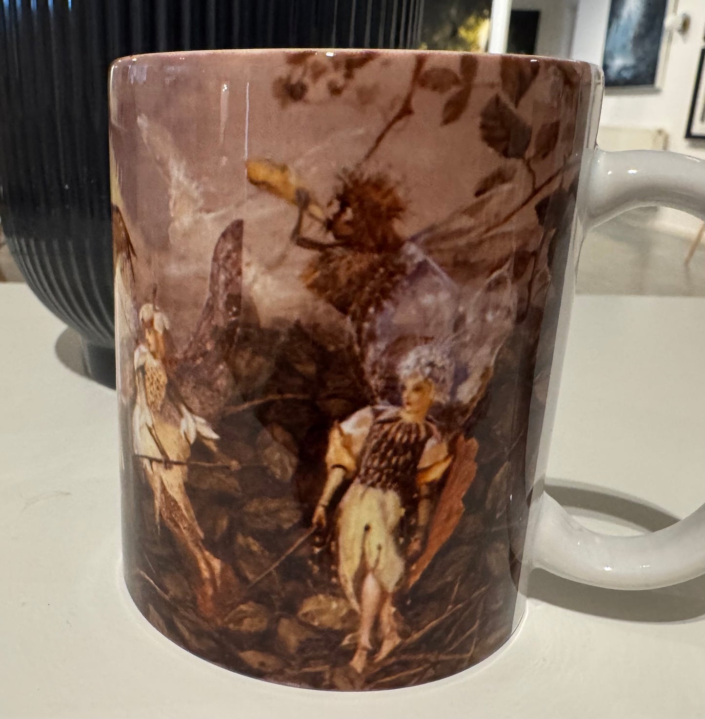 Bat and Fairy Mug by John Anster Fitzgerald