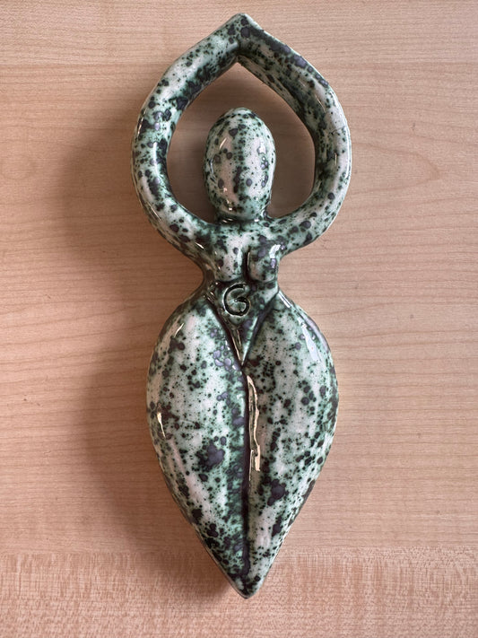 Goddess Wall Plaque - Speckled glaze