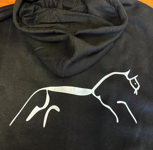 Hoodie With Zip and Image on the Back