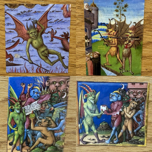 Medieval Demon Stickers - choose from 4 designs