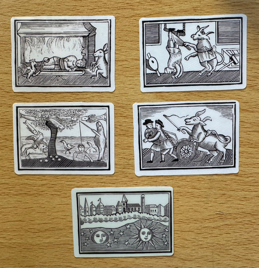 World Turned Upside Down Stickers - choose from 5 designs