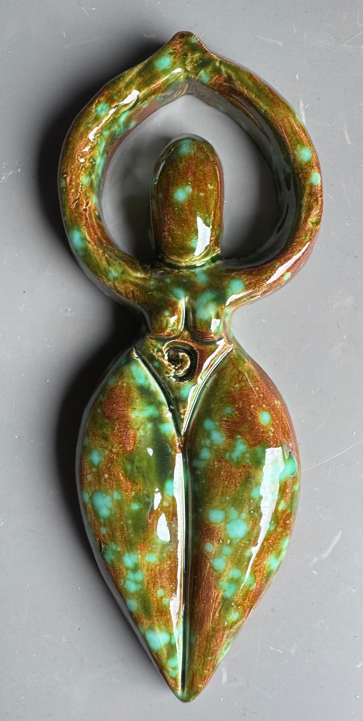 Goddess Wall Plaque -  Forest glaze