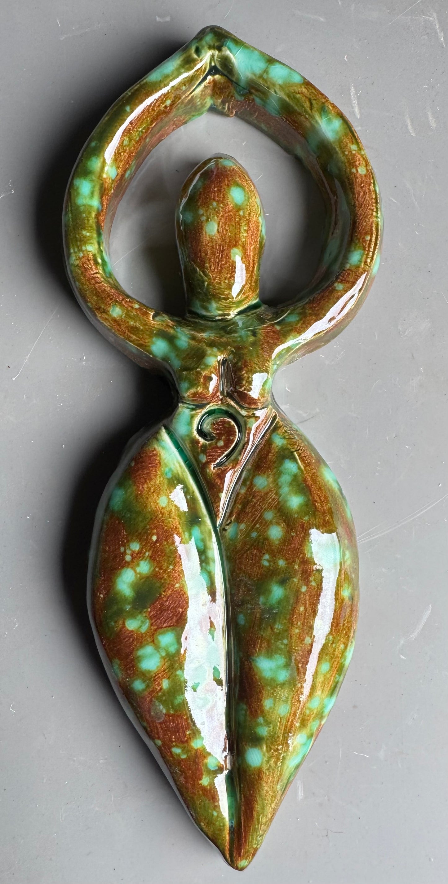 Goddess Wall Plaque -  Forest glaze