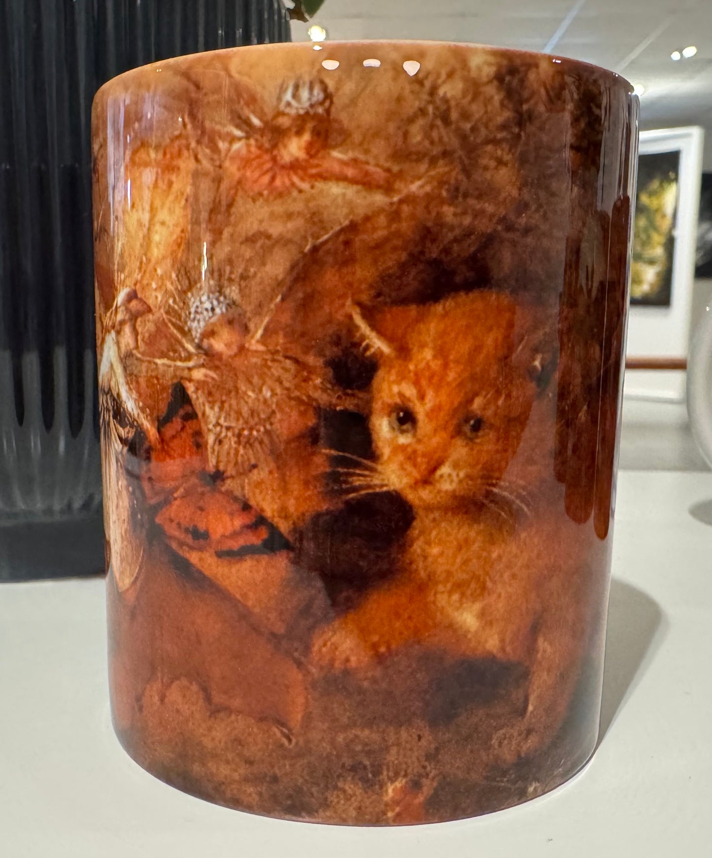 Cat amongst Fairies Mug by John Anster Fitzgerald