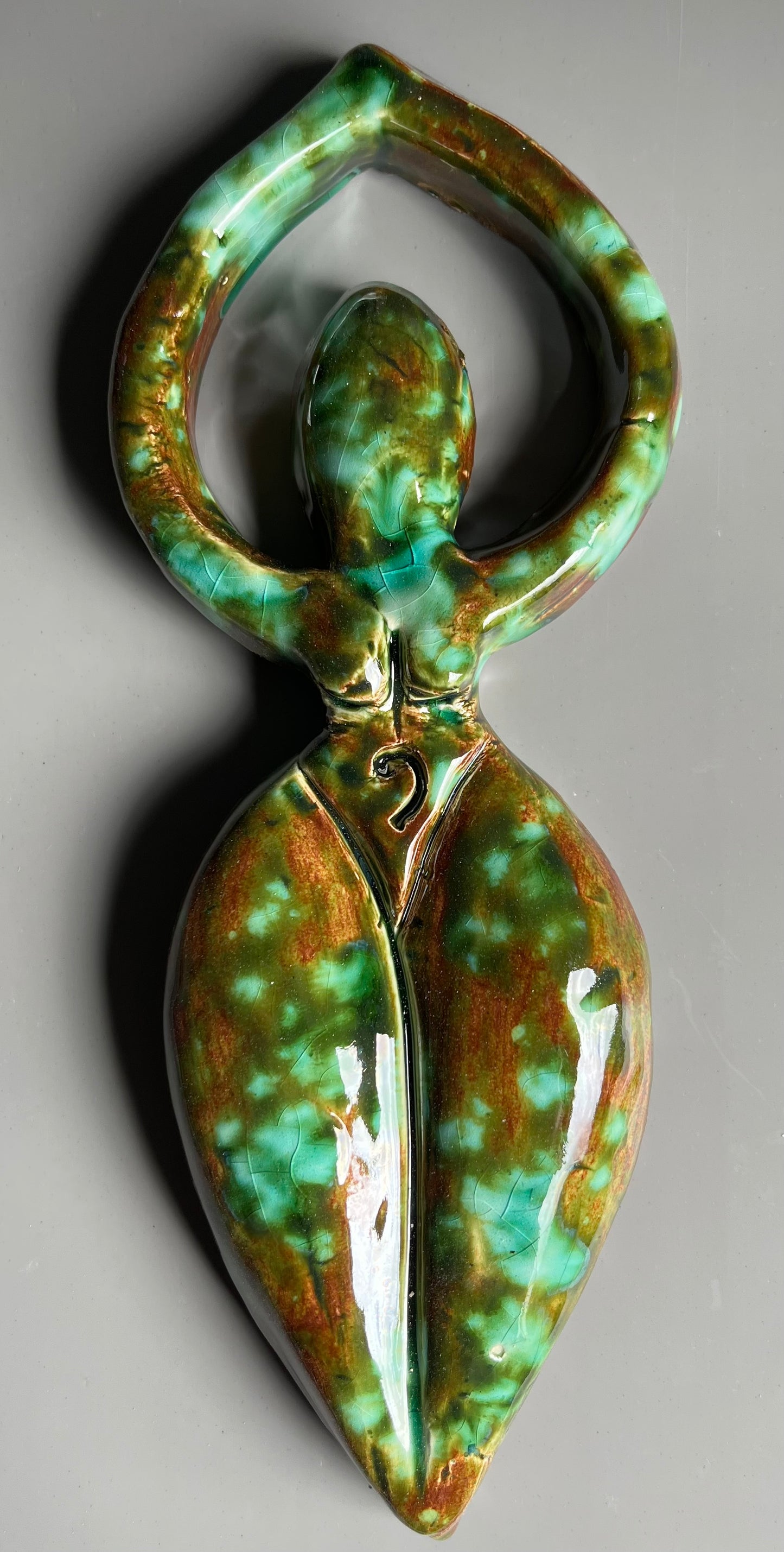 Goddess Wall Plaque -  Forest glaze