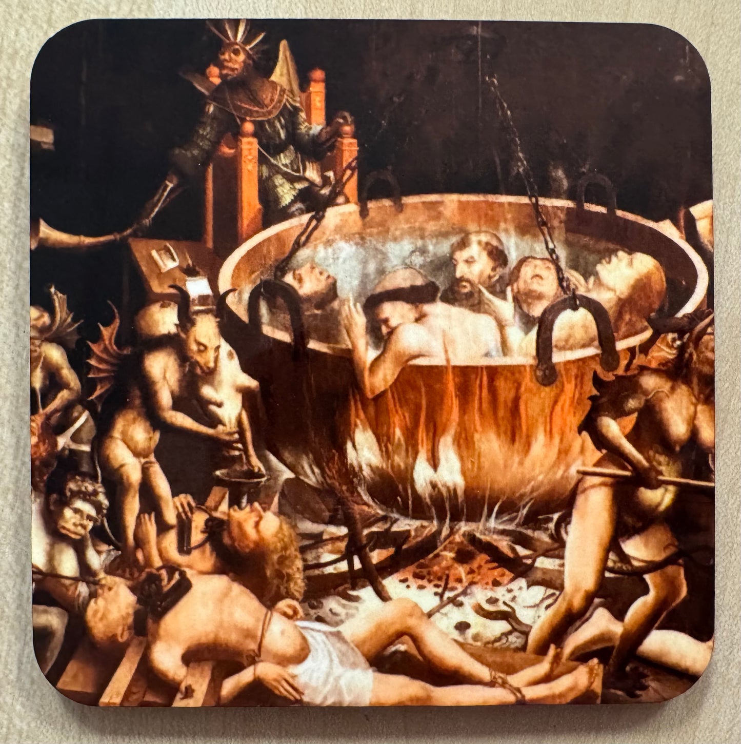 Last Judgement/Hell art coasters - set of 4