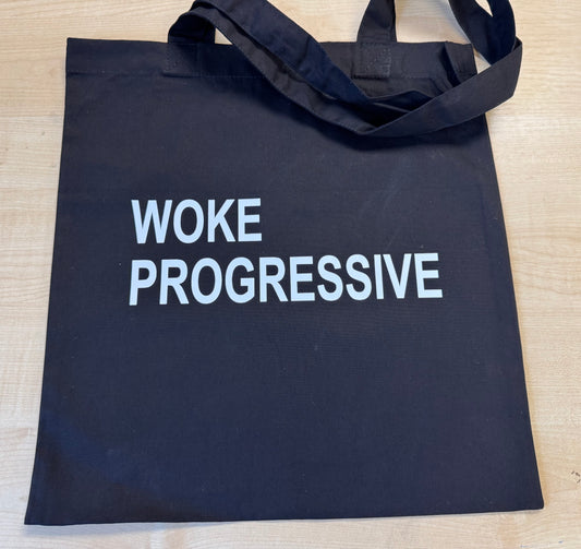 WOKE PROGRESSIVE Tote Bag -  Black