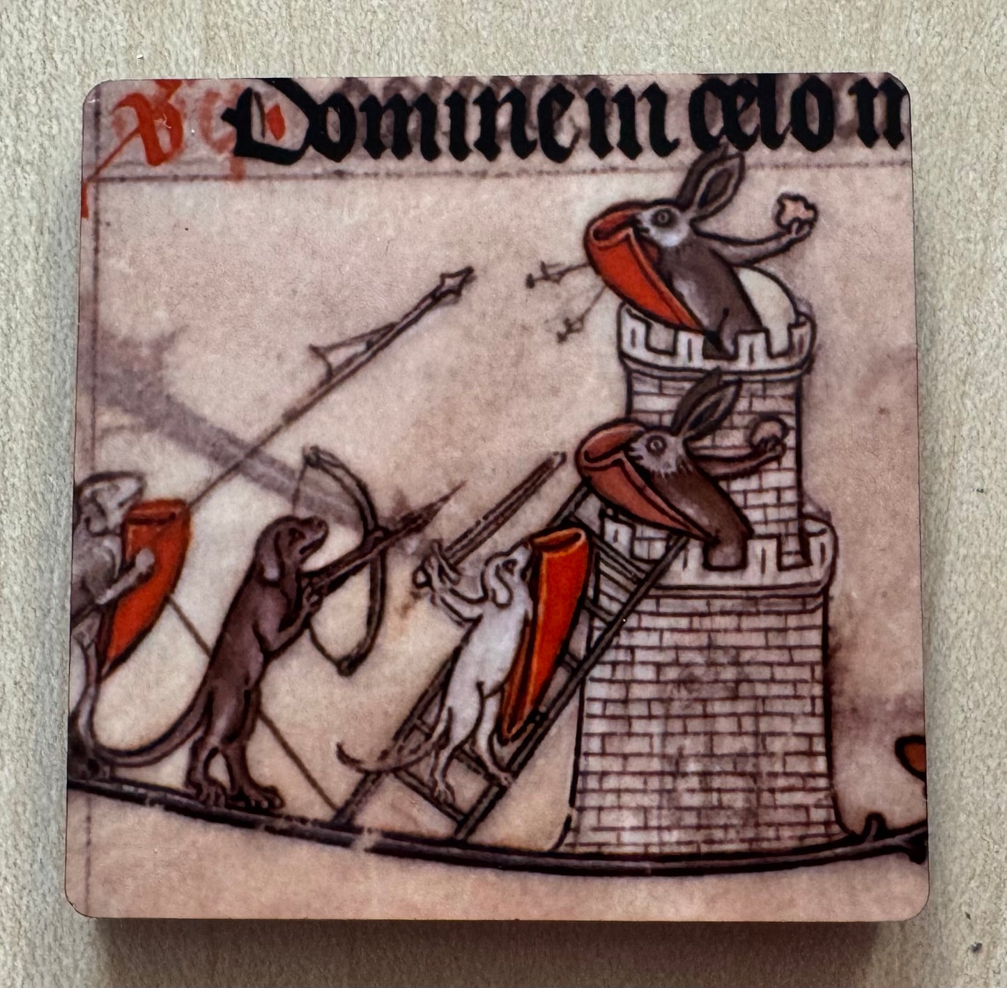Medieval battle bunny/rabbit magnets