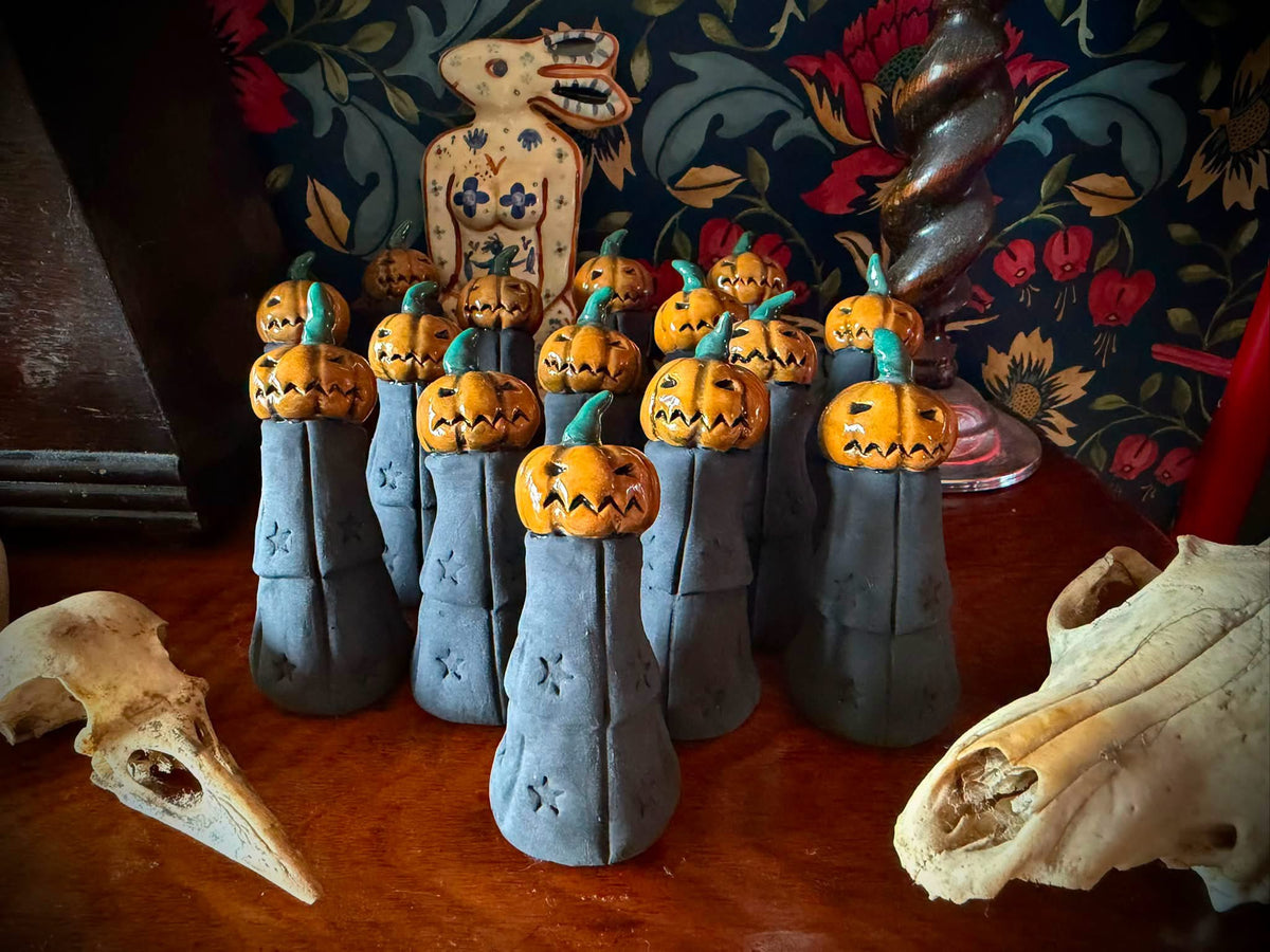 Pumpkin Head Figurine