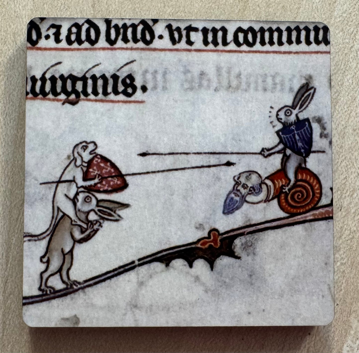 Medieval murder rabbit magnets
