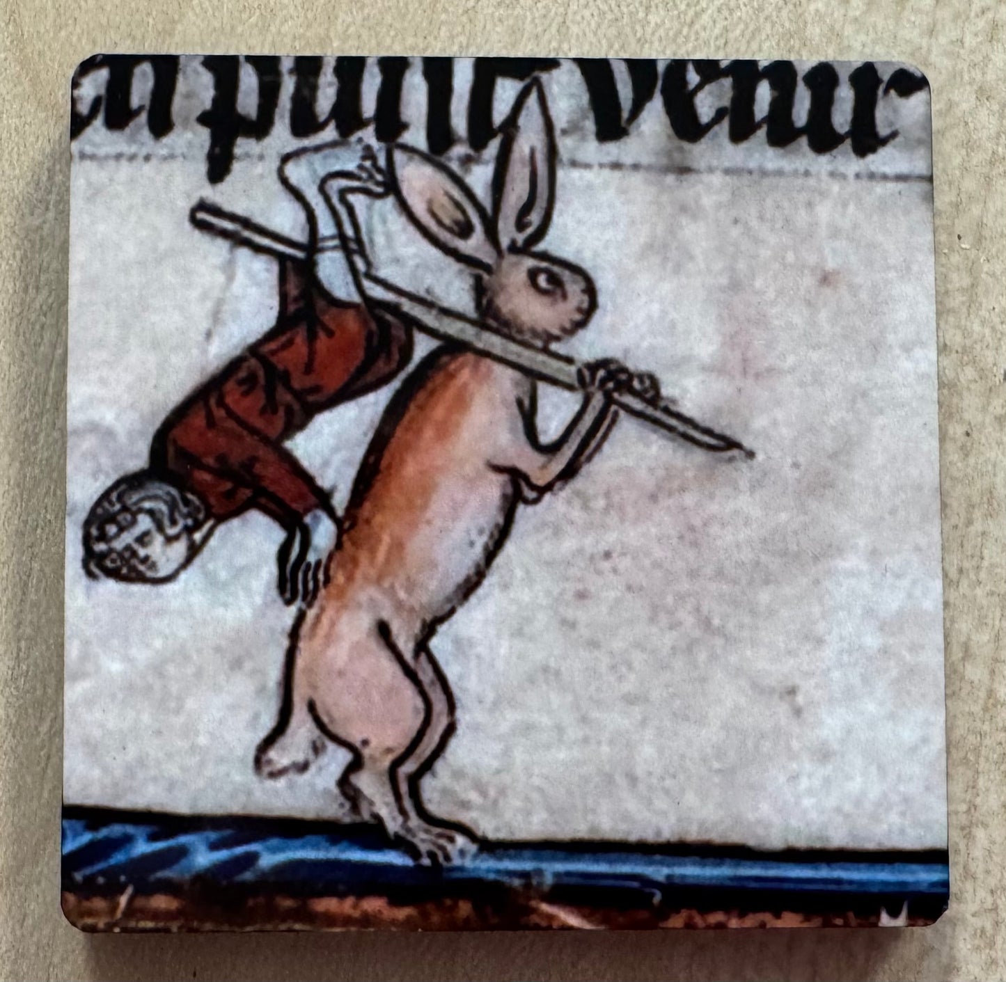 Medieval murder rabbit magnets