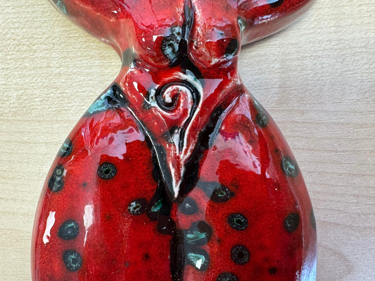 Goddess Wall Plaque - Solar Red glaze