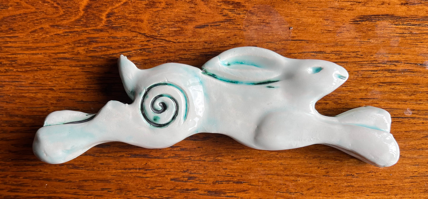 Small Leaping Hare Wall Plaque
