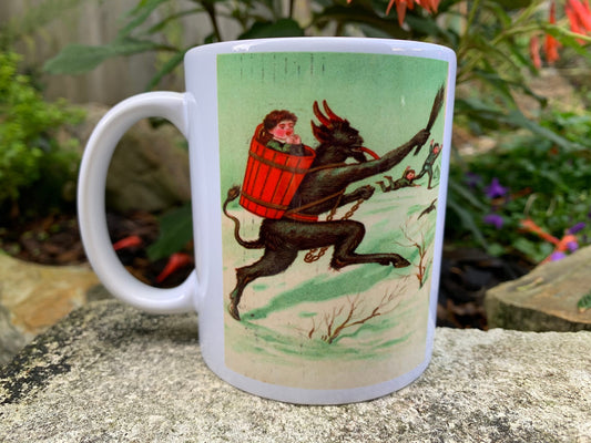 Krampus mug - child in barrel