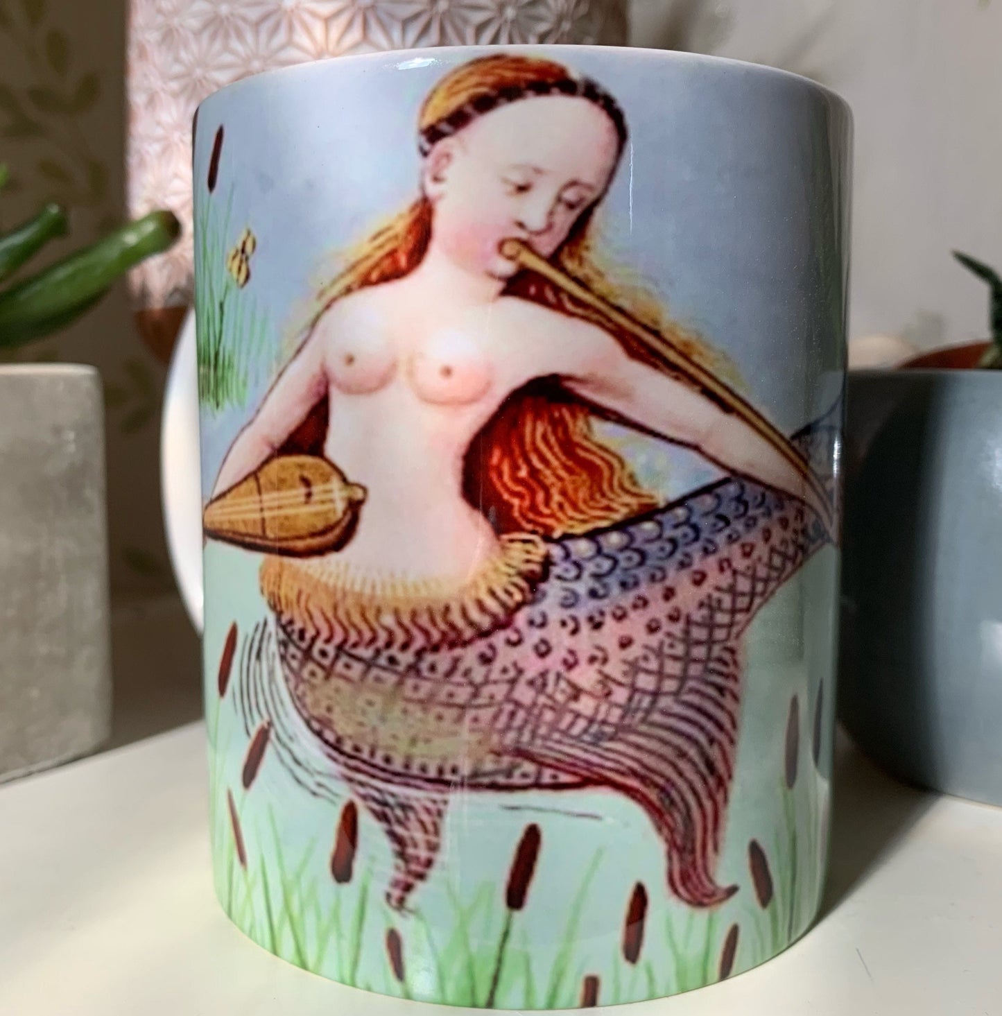 Medieval Mermaid Painting Mug