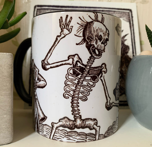 Medieval woodcut Dance of Death Mug