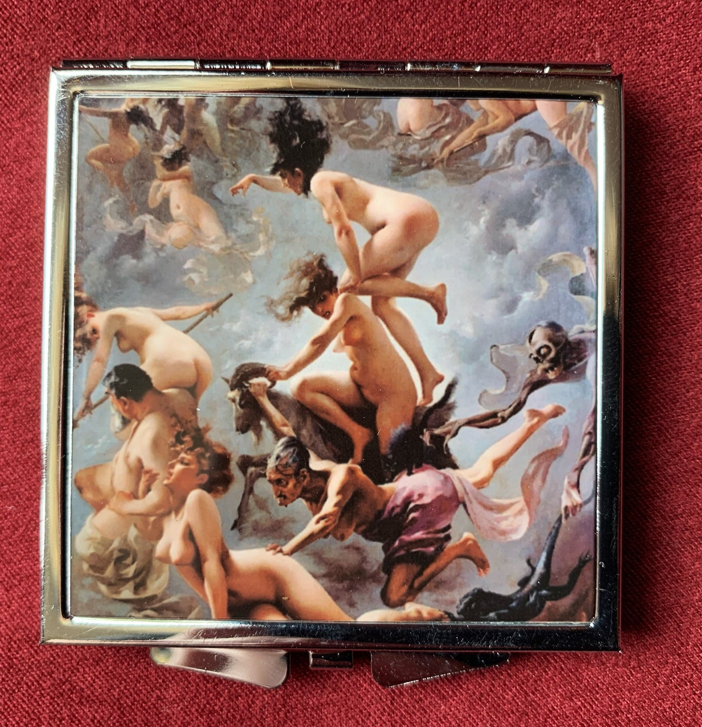 Witches Going to Their Sabbath by Falero Compact Mirror