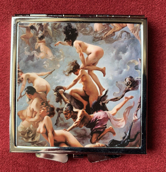 Witches Going to Their Sabbath by Falero Compact Mirror