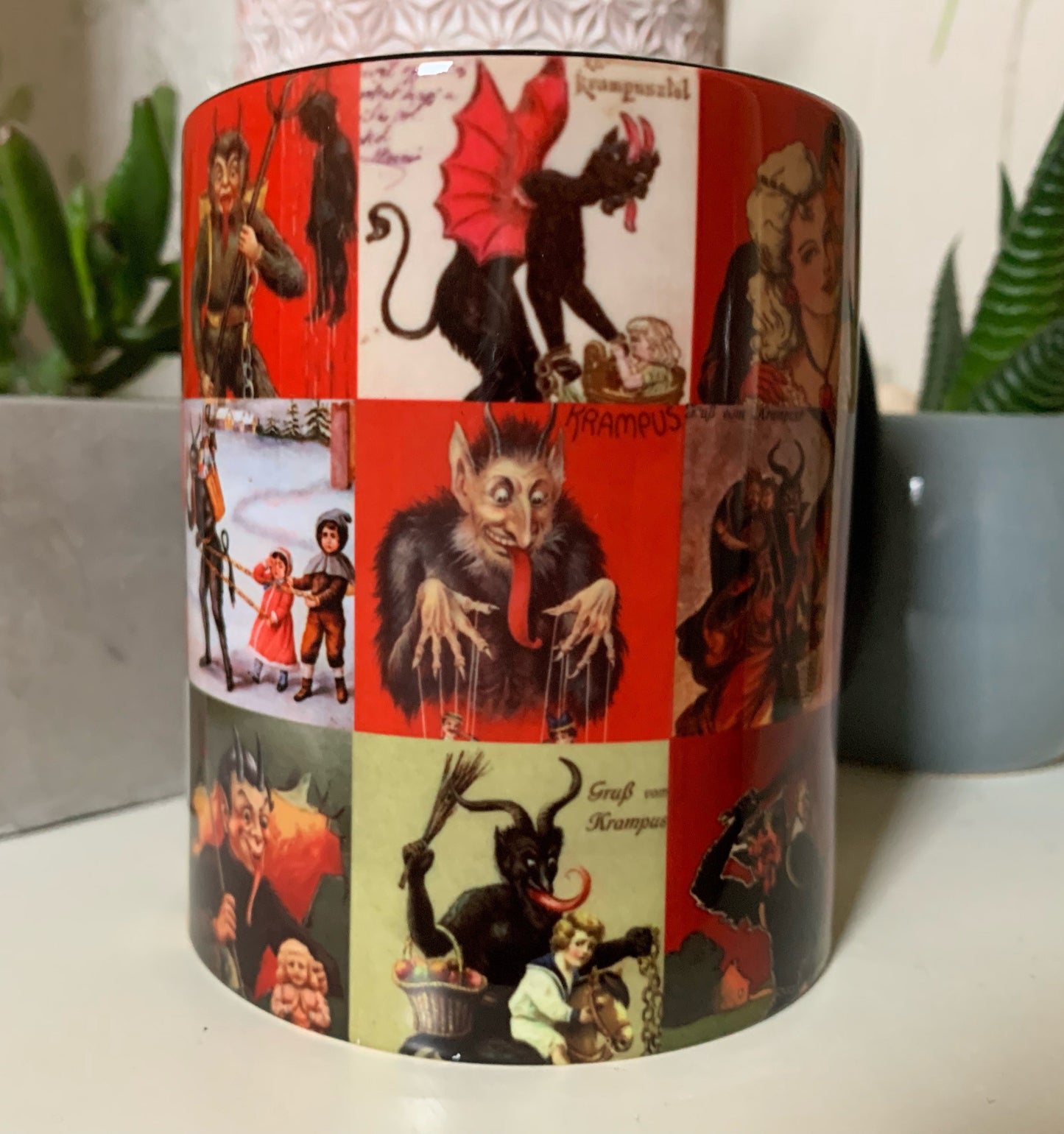 Krampus collage Mug