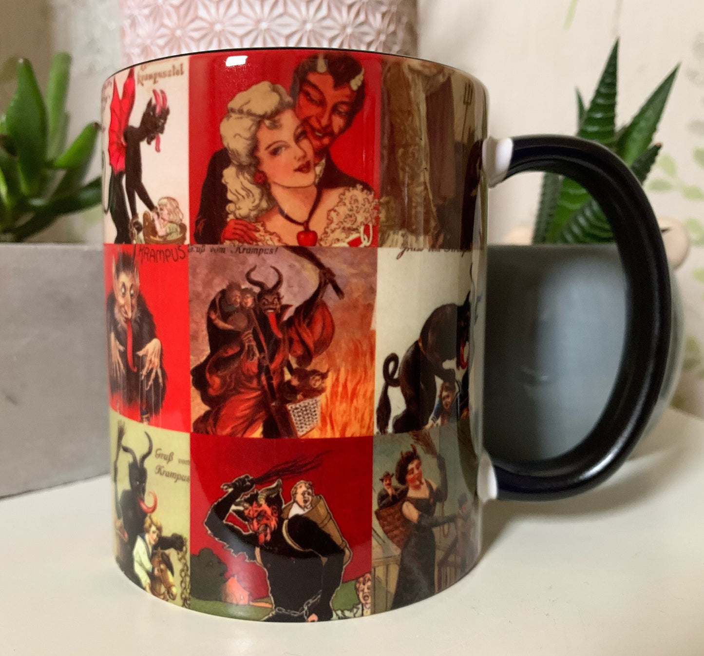 Krampus collage Mug