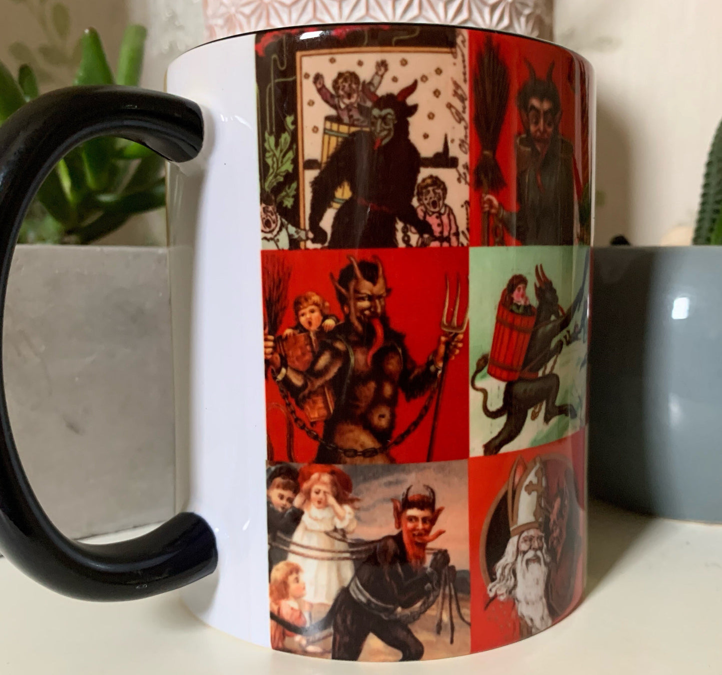 Krampus collage Mug