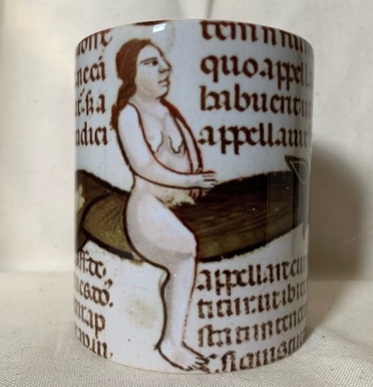 Flying Green Penis Riding Witch Mug