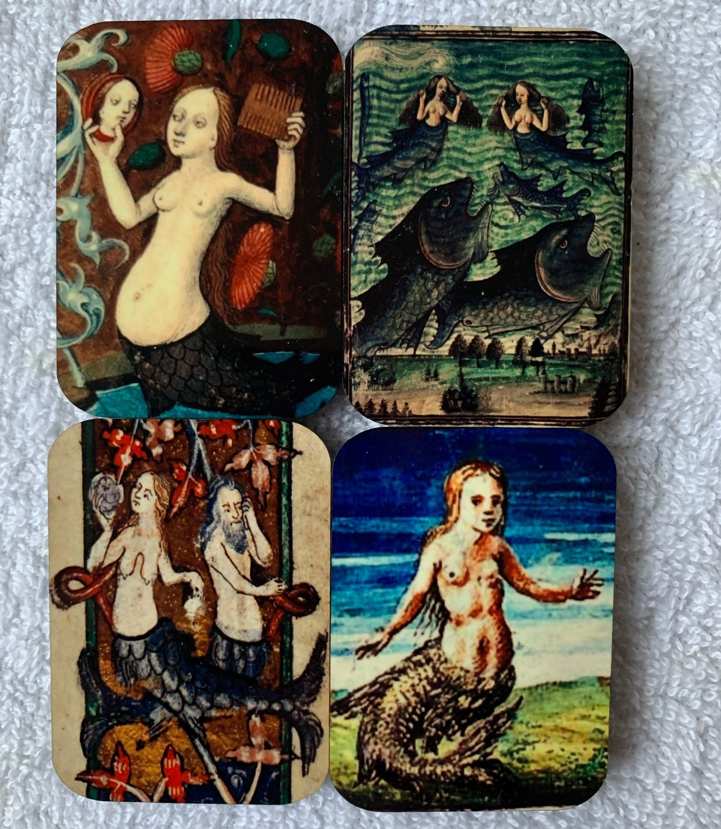 Medieval Mermaid Fridge Magnets