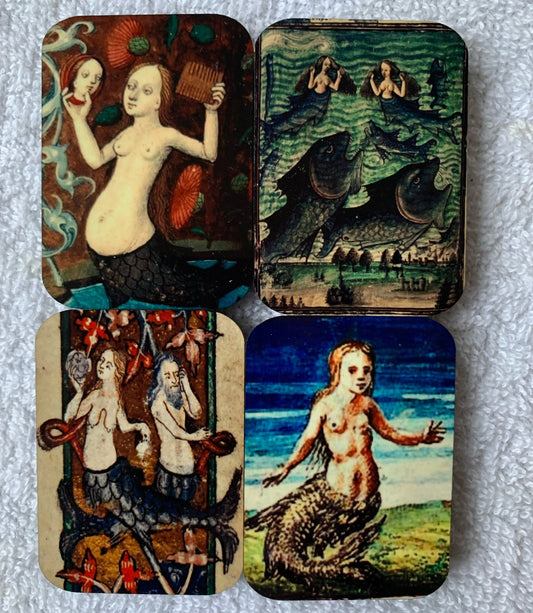 Medieval Mermaid Fridge Magnets