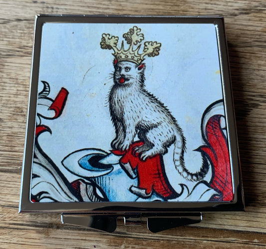 Medieval Cat Compact Mirror
