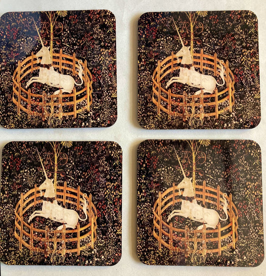 Unicorn Tapestry coasters - set of 4