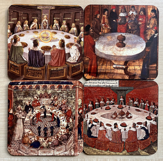 Knights of the Round Table, Holy Grail coasters - set of 4