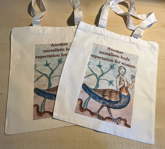 Body Expectations Tote Bag - cotton - choose colour