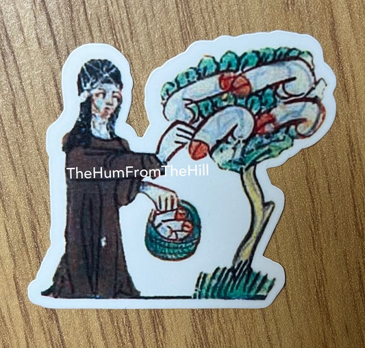 Penis Harvesting Nun Sticker