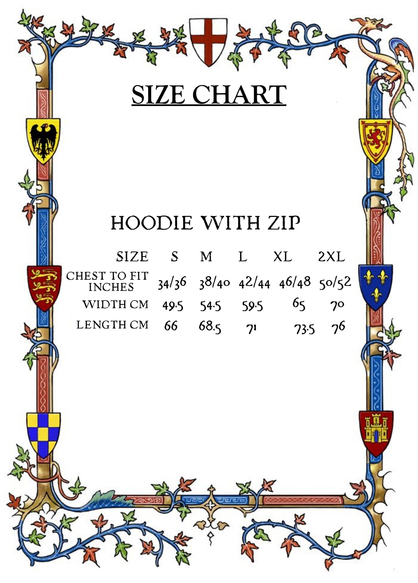 Hoodie With Zip and Image on the Back