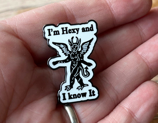 Enamel Hexy and I know it Lapel Pin