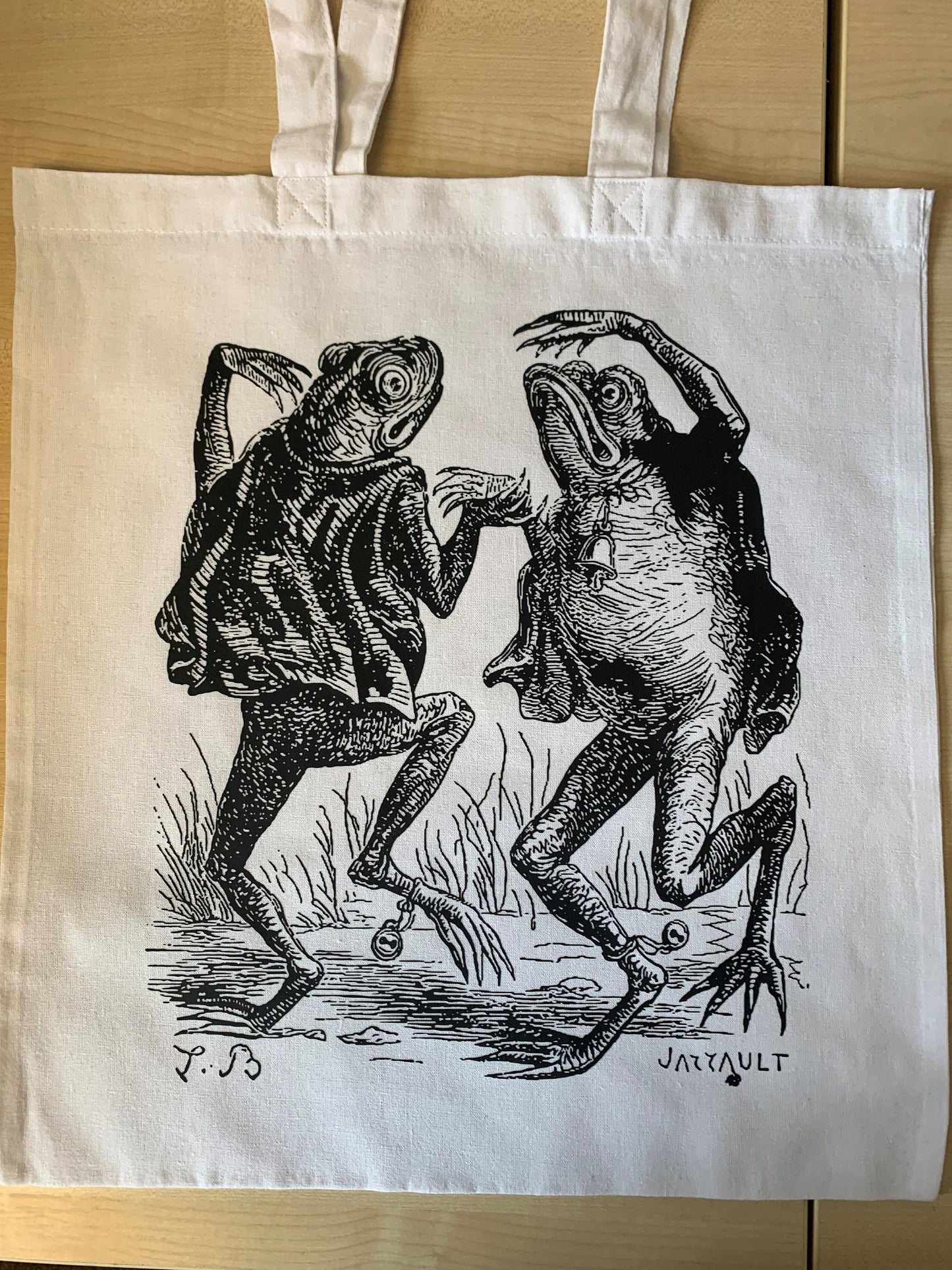 Dancing Toads Tote Bag -  cotton